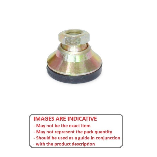 1098638 | MSF-120M-CNPRP --- Levelling Socket Mounts - M12 -12x1.75mm- 48x32 mm - Steel