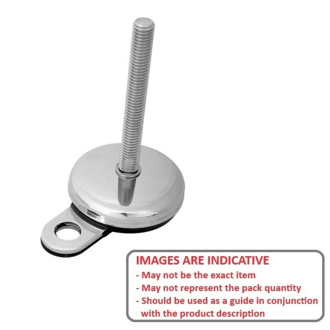 1111622 | MLM-159C-203-S4-AHY1-075 --- Levelling Studded Mounts - 5/8-11 UNC -15.88mm- 74.9x22.1 mm - Stainless Steel 304 Similar to A2, 18-8 HRB80