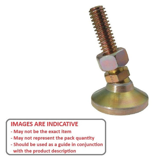 1056390 | MSM-048F-051-CGC (25 Pcs) --- Levelling Studded Mounts - 10-32 UNF -4.76mm- 19.1x13.5 mm - Steel