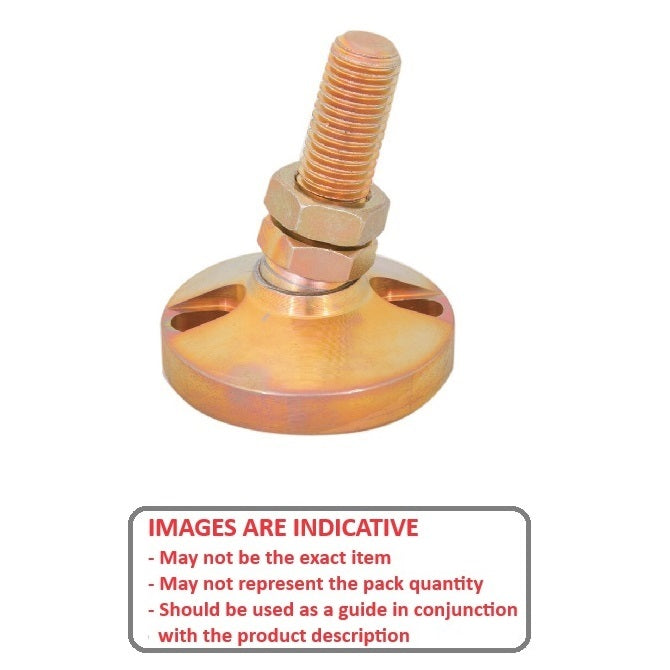 1120988 | MSM-191C-051-C-2LH --- Levelling Studded Mounts - 3/4-10 UNC -19.05mm- 76.2x38.1 mm - Steel