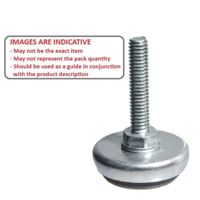 1078229 | MLM-079C-038-CNP-LD --- Levelling Studded Mounts - 5/16-18 UNC -7.94mm- 35.1x12.7 mm - Zinc Plated Steel