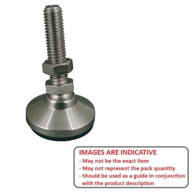 1067178 | MSM-060M-025-CNPRP --- Levelling Studded Mounts - M6 -6x1mm- 19x17 mm - Steel