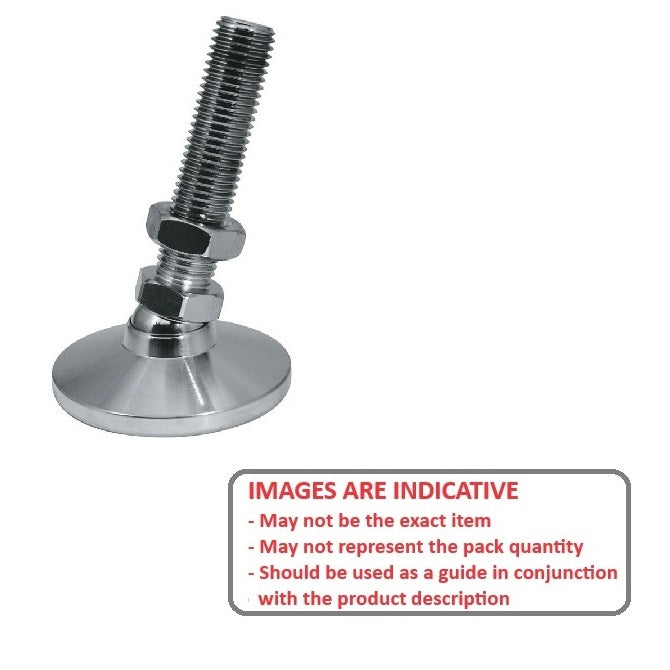 1056370 | MLM-048F-025-CNP --- Levelling Studded Mounts - 10-32 UNF -4.76mm- 19.1x13.5 mm - Steel