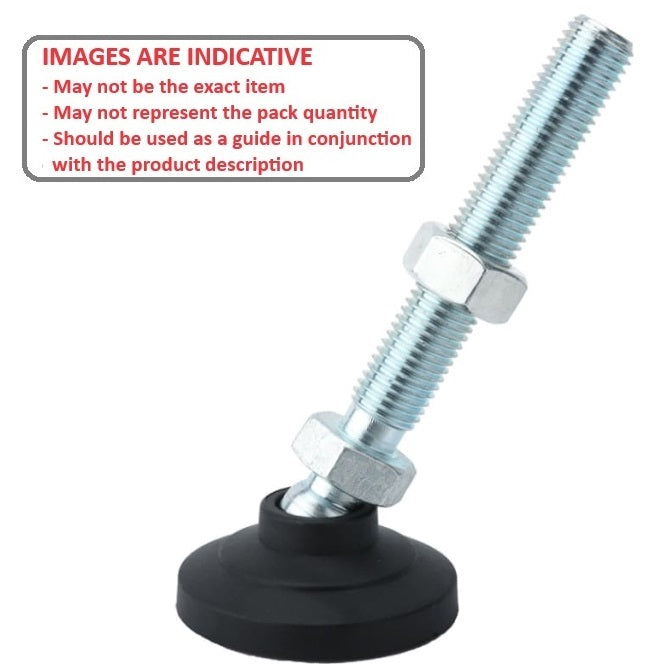 1092694 | MLM-100M-080-NYCZ --- Levelling Studded Mounts - M10 -10x1.5mm- 60x30 mm - Steel