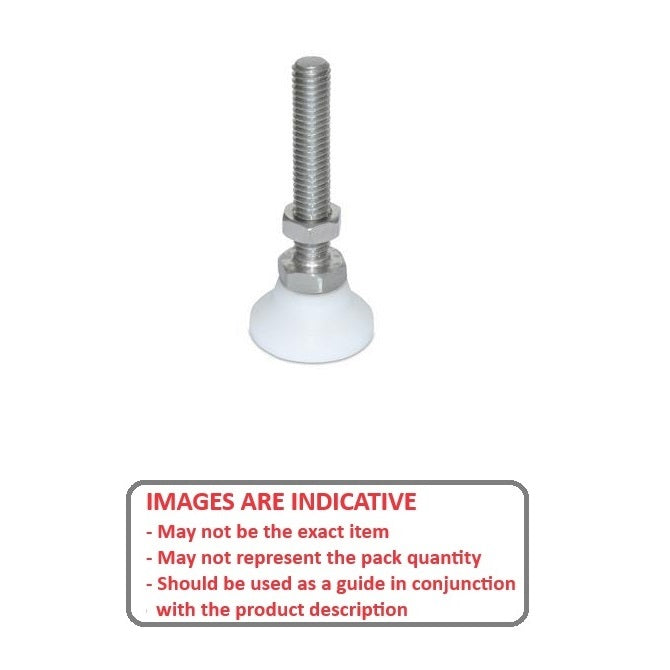 1056368 | MSM-048F-025-S3AB --- Levelling Studded Mounts - 10-32 UNF -4.76mm- 19.1x13.5 mm - Stainless Steel 303/304 Similar to A2, 18-8 HRB80