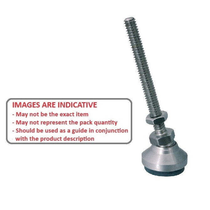 1056393 | MSM-048F-025-S3RP --- Levelling Studded Mounts - 10-32 UNF -4.76mm- 19.1x16.7 mm - Stainless Steel 304 Similar to A2, 18-8 HRB80