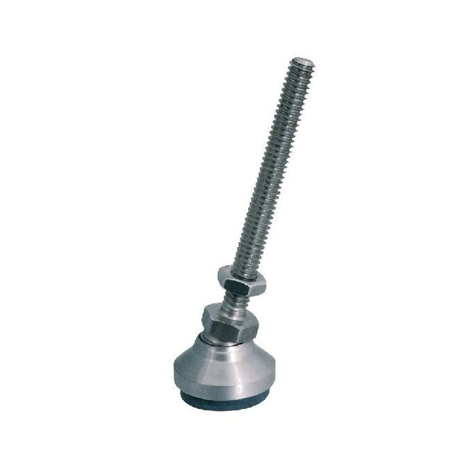 1056393 | MSM-048F-025-S3RP --- Levelling Studded Mounts - 10-32 UNF -4.76mm- 19.1x16.7 mm - Stainless Steel 304 Similar to A2, 18-8 HRB80