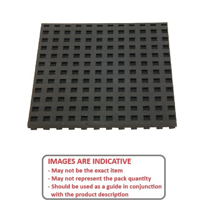1199566 | MNP-001-152-W --- Neoprene Pads Mounts - 152.40 x 152.40 mm 1.0 - 25.0 psi 7.938 mm - Neoprene Rubber