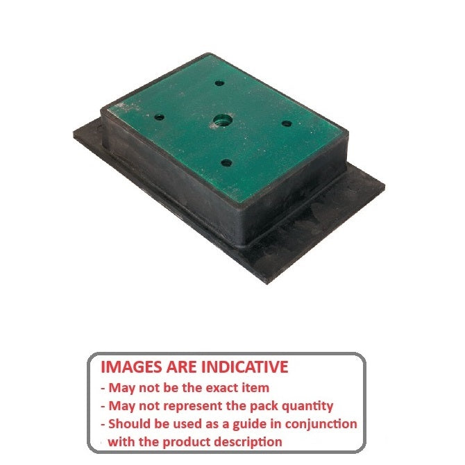 1222057 | MR4-4536 --- Rectangular 4 Bolt Mounts - 4535.9 Kg - 263.53x180.98 mm - Steel and Neoprene