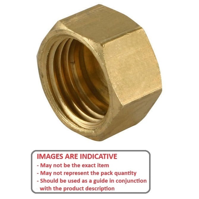 1038497 | NT012F-HSC-BR --- Hexagonal Nuts - 00-90 UNF -1.19mm- 1.02x1.98 mm - Brass
