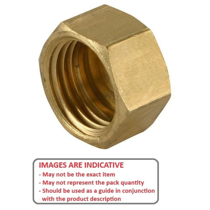 1039832 | NT016M-HX-BR (10 Pcs) --- Hexagonal Nuts - M1.6 -1.6x0.35mm- 1.2x3.2 mm - Brass