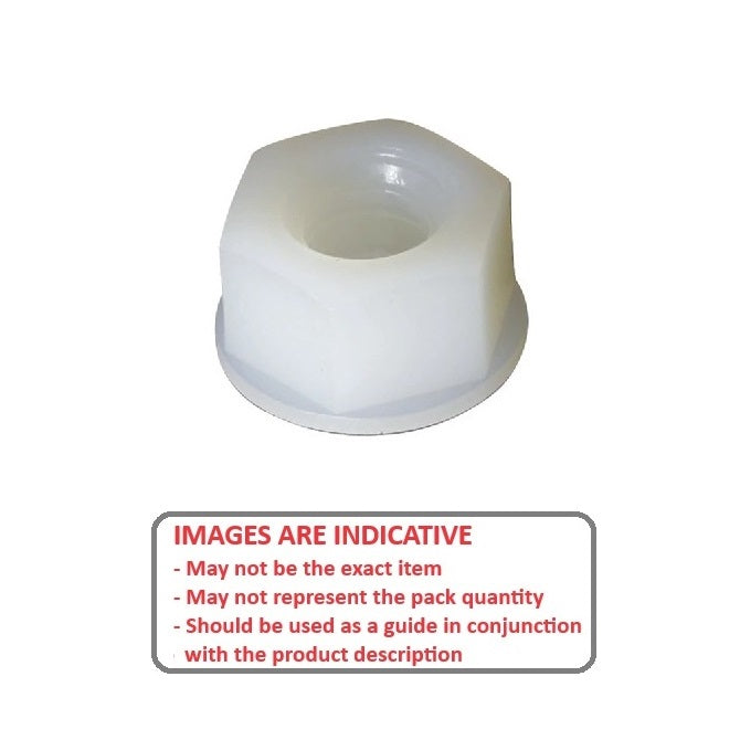 1049697 | NT035C-HXT-NY (10 Pcs) --- Hexagonal Nuts - 6-32 UNC -3.5mm- 5.08x7.75 mm - Nylon (Zytel 101)