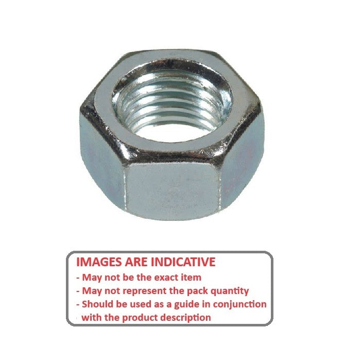 1038067 | NT016M-HX-CZ (10 Pcs) --- Hexagonal Nuts - M1.6 -1.6x0.35mm- 1.2x3.2 mm - Steel - Zinc Plated