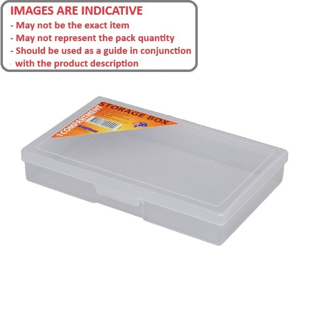 1036340 | 1H-031 --- Clear Plastic Parts Boxes - Compartments 1 - 185x115 mm