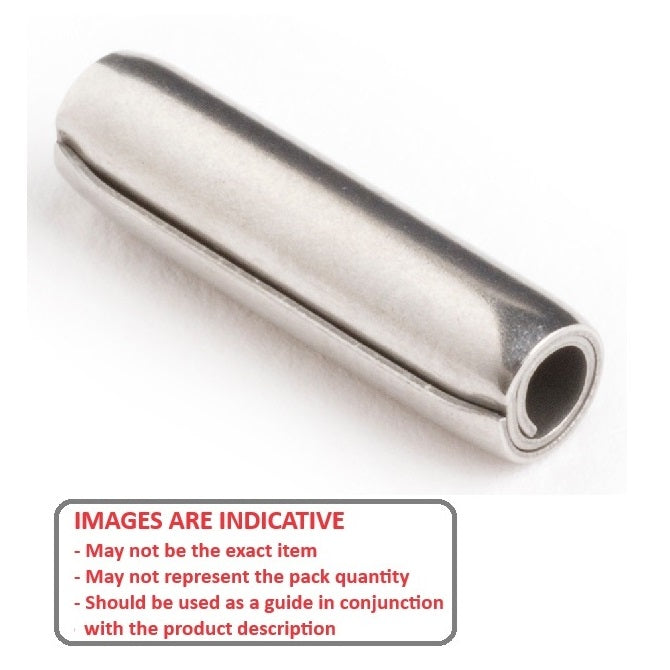 1002568 | PSP-007-006-S2 (50 Pcs) --- Coiled Pins - 0.79x6.35 - 0.79 - 0.81 - Stainless Steel 304 (Similar to A2, 18-8) HRB80