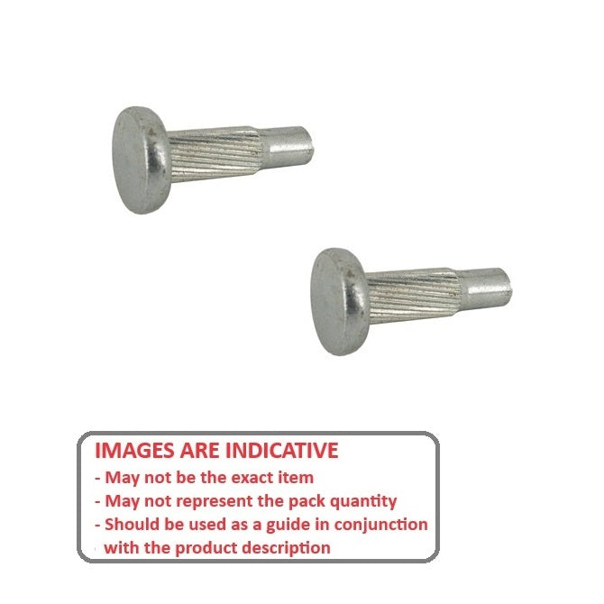 1037165 | HDP014-06F (20 Pcs) --- Hammer Drive Pins - 1.4x6x1.46 mm - Carbon Steel