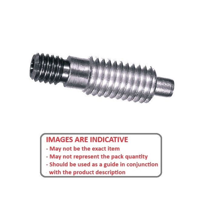 1059121 | PLST-048F-103-TAS-009 (125 Pcs) --- Spring Threaded Adapter Plungers - 10-32 UNF -4.76mm- 10.3 mm - 2.2 N - Stainless Steel