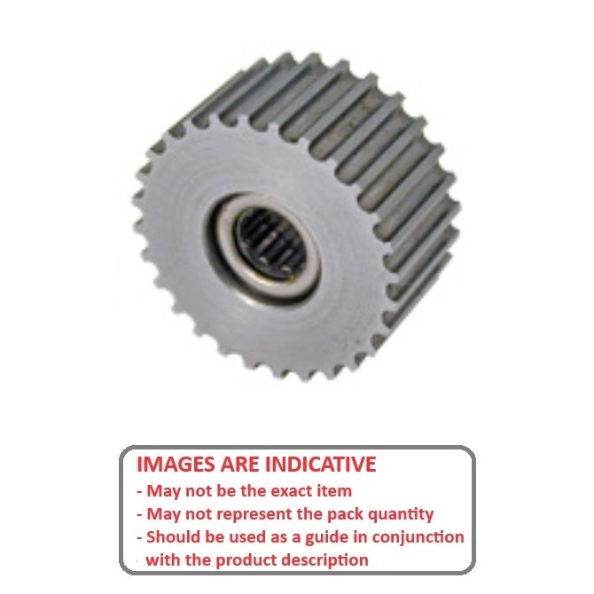 1082197 | ID-P080H-20-017-120B-F-A-C --- Timing Idler Pulleys - Suits Belt Type HTD 8mm 49.56x12 mm - Aluminium Alloy Clear Anodised