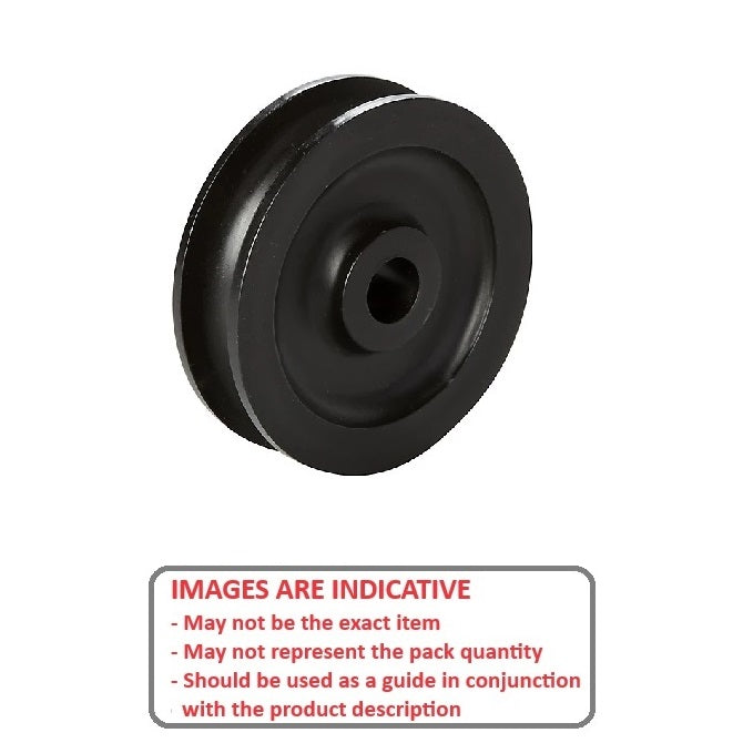 1059635 | PUI048-0400-066-A --- U Groove Idler Pulleys - 4.78x40x6.553 mm - Acetal - Black