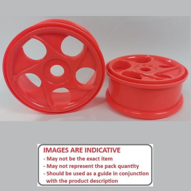 1225497 | RM-8O-080-O-5H (2 Pcs) --- RC Car Rims Hobby - Rim Colour Fluro Orange 5 Spiral Spoke