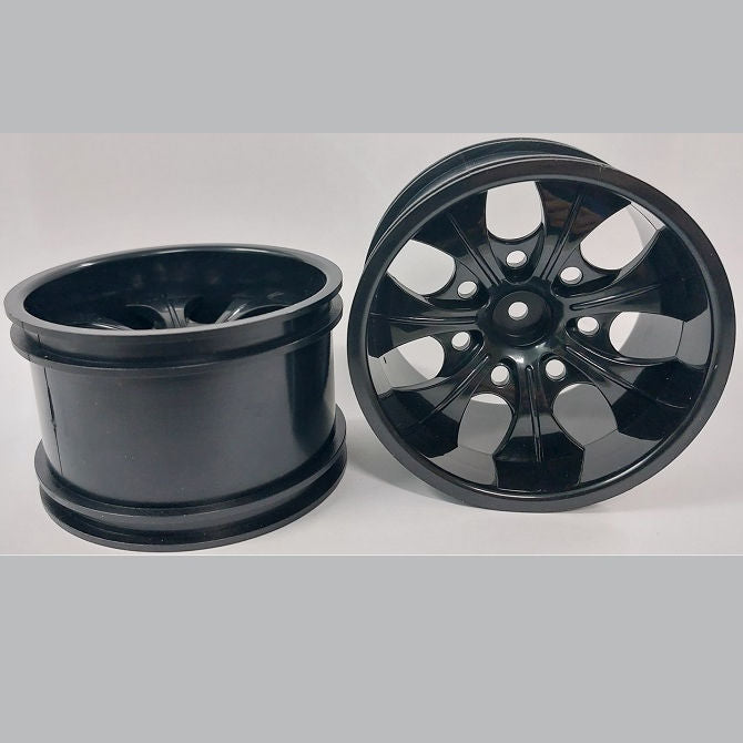 1225682 | RM-XM-078-BK-7 (2 Pcs) --- RC Car Rims Hobby - Rim Colour Black 7 Spoke