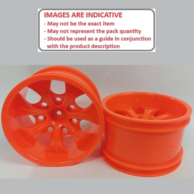 1225684 | RM-XM-078-R-7 (2 Pcs) --- RC Car Rims Hobby - Rim Colour Red 7 Spoke