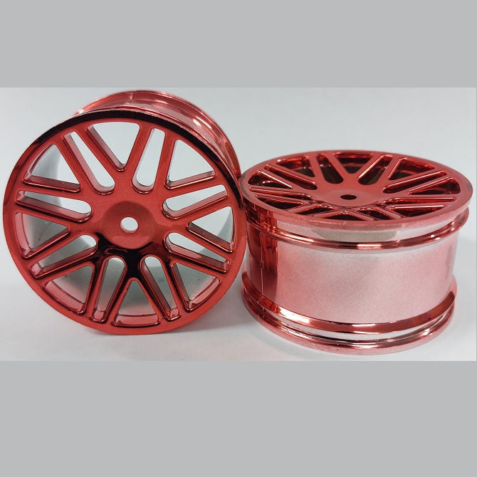 1226108 | RM-XO-060W-MR-16 (2 Pcs) --- RC Car Rims Hobby - Rim Colour Metallic Red 16 Spoke - Plastic