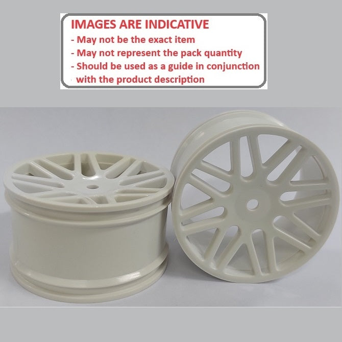 1226077 | RM-XO-060W-W-16 (2 Pcs) --- RC Car Rims Hobby - Rim Colour White 16 Spoke - Plastic