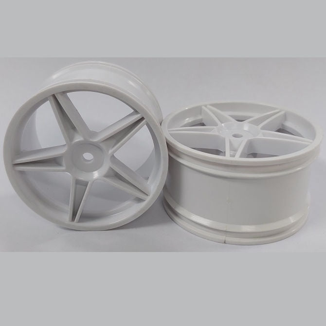 1225508 | RM-XO-060W-W-5 (2 Pcs) --- RC Car Rims Hobby - Rim Colour White 5 Spoke