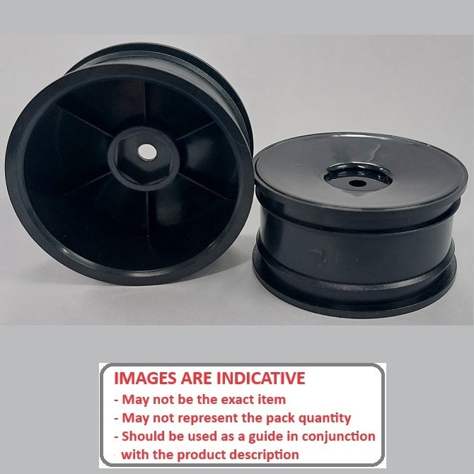 1222666 | RM-XR-052-BK-SOL (2 Pcs) --- RC Car Rims Hobby - Rim Colour Black Solid - Plastic