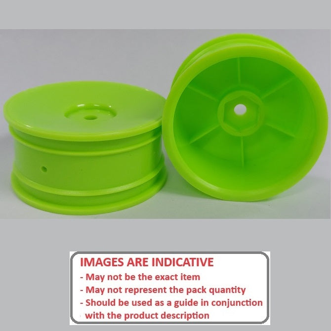 1223119 | RM-XR-052-LGSOL (6 Pcs) --- RC Car Rims Hobby - Rim Colour Lime Green Solid - Plastic