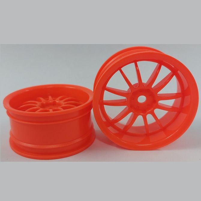 1225900 | RM-XR-052-O-12 (2 Pcs) --- RC Car Rims Hobby - Rim Colour Fluro Orange 12 Spoke