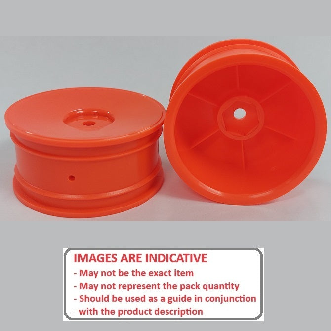 1222911 | RM-XR-052-O-SOL (5 Pcs) --- RC Car Rims Hobby - Rim Colour Fluro Orange Solid - Plastic