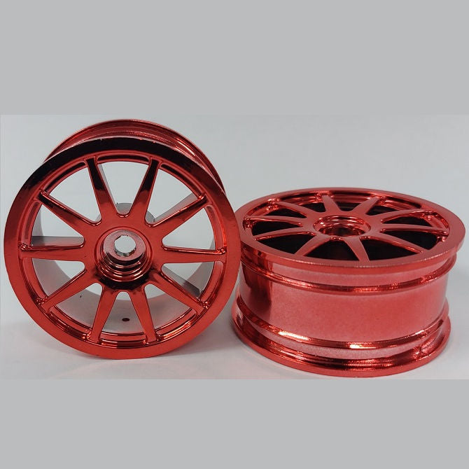 1225813 | RM-XR-052-R-10 (4 Pcs) --- RC Car Rims Hobby - Rim Colour Red 10 Spoke