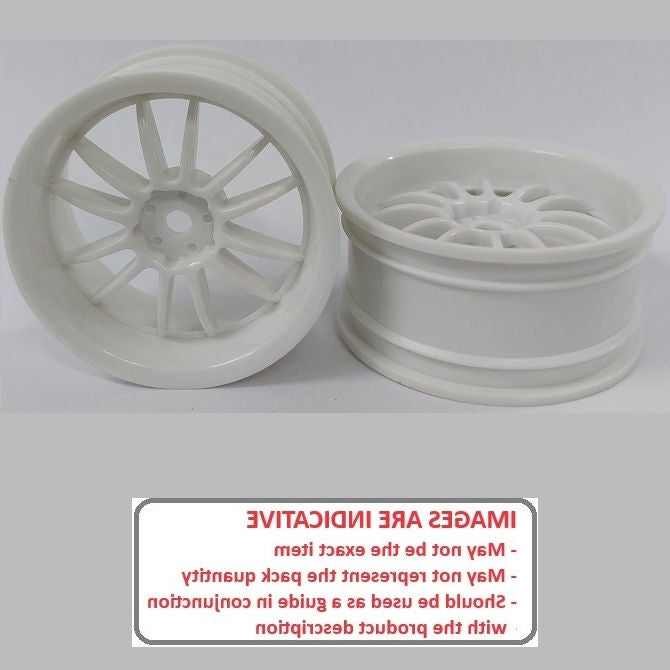 1225907 | RM-XR-052-W-12 (2 Pcs) --- RC Car Rims Hobby - Rim Colour White 12 Spoke
