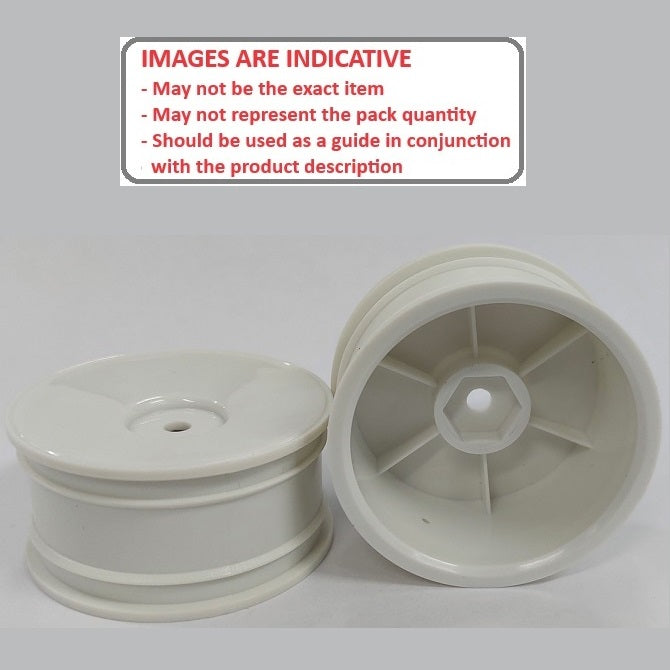 1223842 | RM-XR-052-W-SOL (6 Pcs) --- RC Car Rims Hobby - Rim Colour White Solid - Plastic