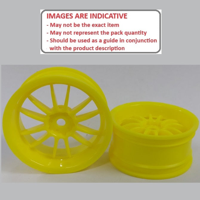 1225908 | RM-XR-052-Y-12 (2 Pcs) --- RC Car Rims Hobby - Rim Colour Yellow 12 Spoke