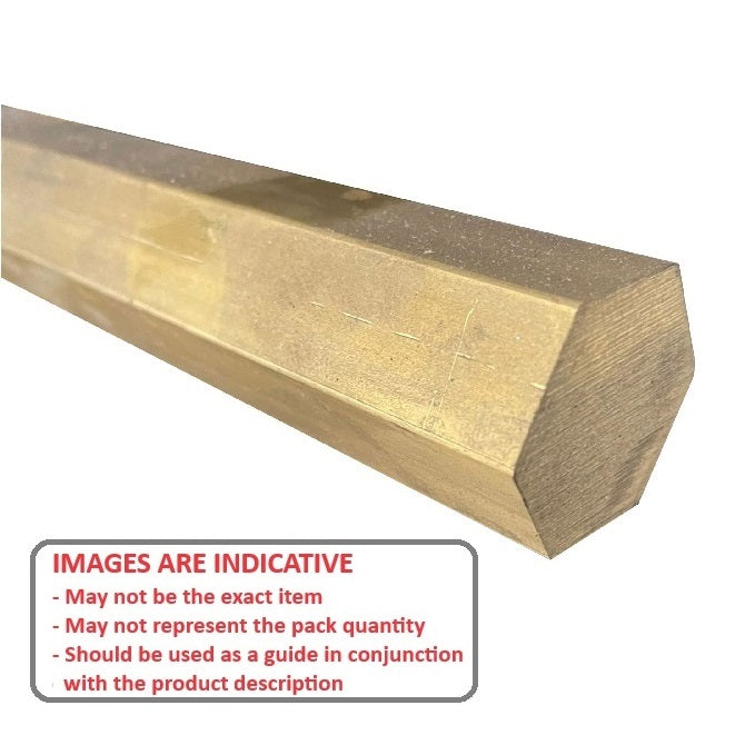 1063800 | 6R-0050-0500-BR360 (Length) --- Hexagonal Bar Rod - 5x500 mm - C360 - Brass CA360