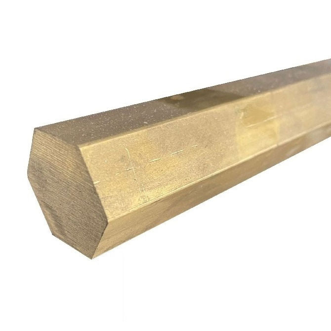 1063800 | 6R-0050-0500-BR360 (Length) --- Hexagonal Bar Rod - 5x500 mm - C360 - Brass CA360