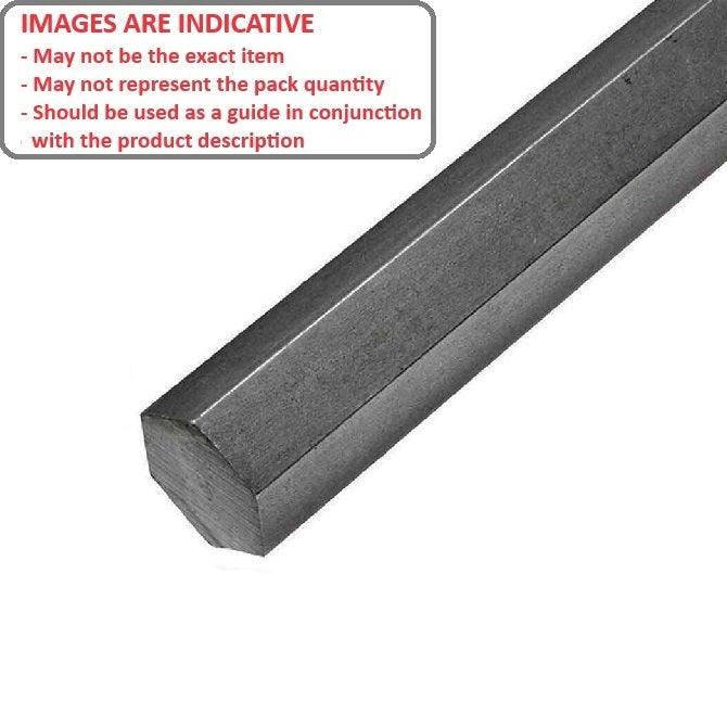 1094586 | 6R-0111-0914-CSL (Length) --- Hexagonal Bar Rod - 11.11x914 mm - Low Carbon - Carbon Steel - Low Carbon