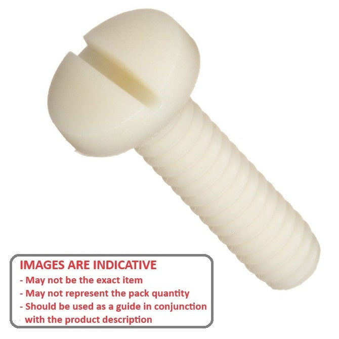 1040622 | SC022C-005-BD-SL-N (20 Pcs) --- Binder Head Screws - 2-56 UNC -2.18mm- 4.8 mm - Nylon -Zytel 101-