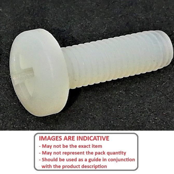 1046117 | SC030M-030-BD-PH-N (10 Pcs) --- Binder Head Screws - M3 -3x0.5mm- 30 mm - Nylon