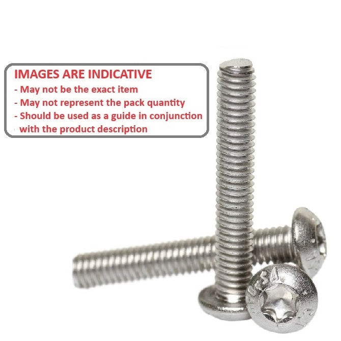 1038382 | SC019F-010-B-TX-S4 (50 Pcs) --- Button Screws - 1-72 UNF -1.85mm- 9.5 mm - 304 Stainless