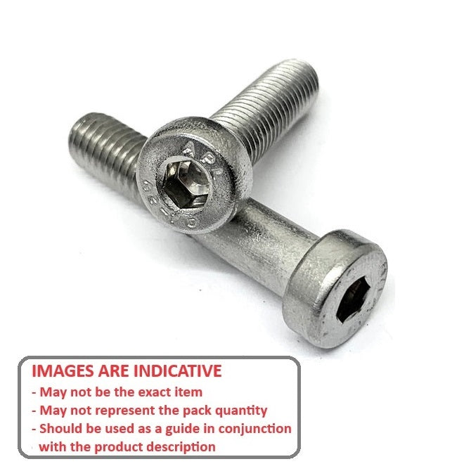1052891 | SC040M-012-LH-SK-S6L (2 Pcs) --- Low Head Socket Screws - M M4x0.7 12x7 mm - Stainless Steel 316L