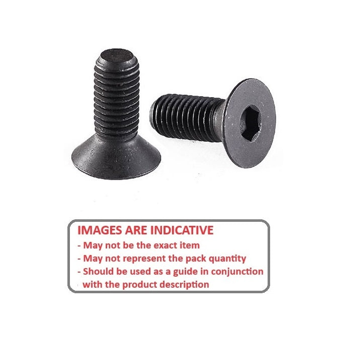 1044360 | SK025C-006-SK-C (50 Pcs) --- Countersunk Screws - 3-48 UNC -2.52mm- 6.4 mm - High Tensile Steel / Black Oxide