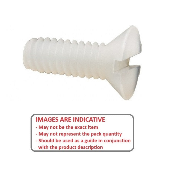 1054938 | SK042C-010-SL-N (30 Pcs) --- Countersunk Screws - 8-32 UNC -4.17mm- 9.5 mm - Nylon -Zytel 101-