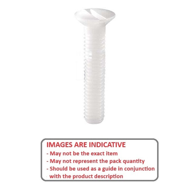 1057022 | SK042C-025-SL-N (10 Pcs) --- Countersunk Screws - 8-32 UNC -4.17mm- 25.4 mm - Nylon -Zytel 101-