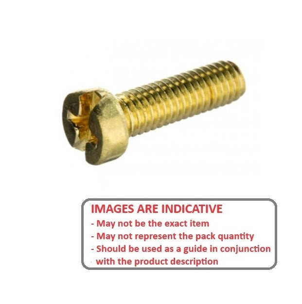 1061552 | SC050M-012-F-PH-BR (200 Pcs) --- Fillister Head Screws - M5 - 5x0.8mm - 12 mm - Brass Phillips