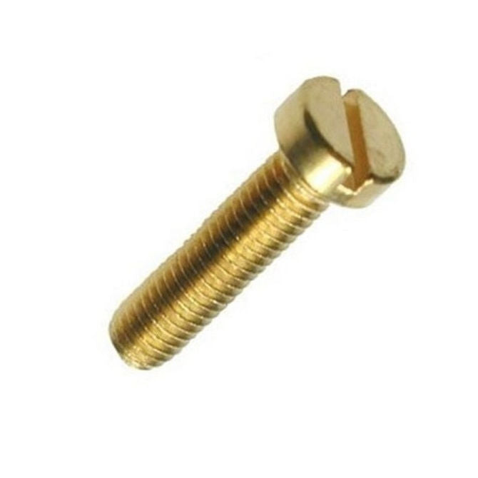 1042861 | SC028B-019-F-SL-BR (200 Pcs) --- Fillister Head Screws - 6BA - 2.794mm - 19.1 mm - Brass Slotted