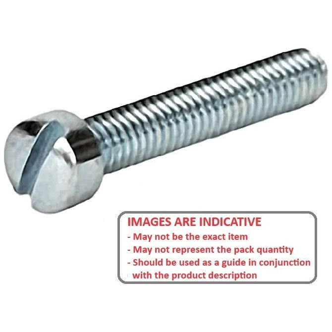 1050446 | SC036B-019-F-SL-CZ (20 Pcs) --- Fillister Head Screws - 4 BA -3.607mm- 19.1 mm - Zinc Plated Steel